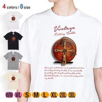 【Tシャツ】ビンテージフライリール 5.6oz Cotton:100%