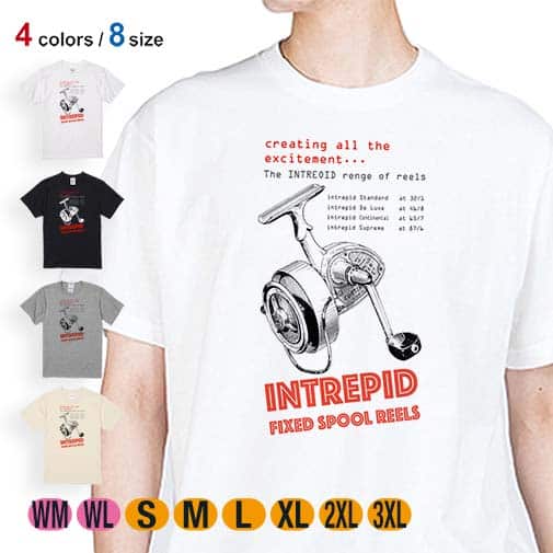【Tシャツ】固定式スプールのリール発売! 5.6oz Cotton:100%