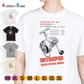 【Tシャツ】固定式スプールのリール発売! 5.6oz Cotton:100%
