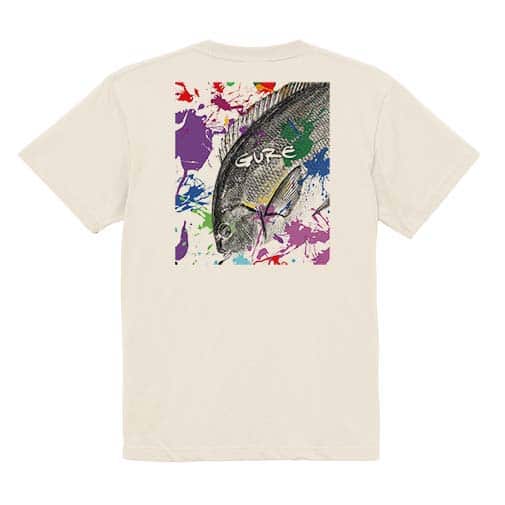 【Tシャツ】グレ(メジナ)　ペンキペイント 5.6oz Cotton:100%