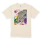 【Tシャツ】チヌ(クロダイ)　ペンキペイント 5.6oz Cotton:100%