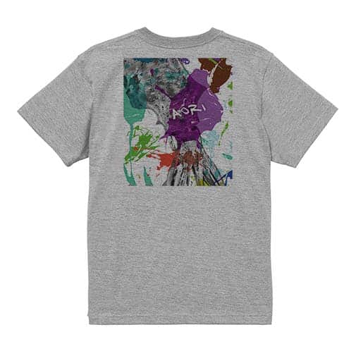 【Tシャツ】アオリイカ　ペンキペイント 5.6oz Cotton:100%