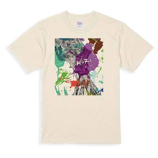 【Tシャツ】アオリイカ　ペンキペイント 5.6oz Cotton:100%
