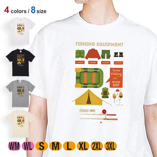 【Tシャツ】釣りの準備 5.6oz Cotton:100%