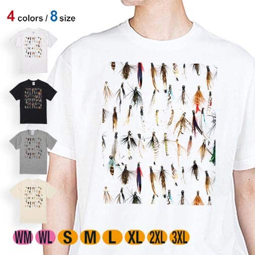 【Tシャツ】フライのパターン 5.6oz Cotton:100%