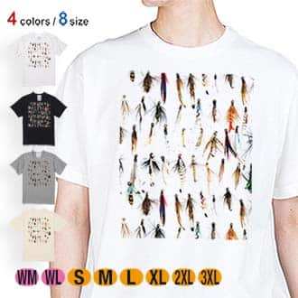 【Tシャツ】フライのパターン 5.6oz Cotton:100%