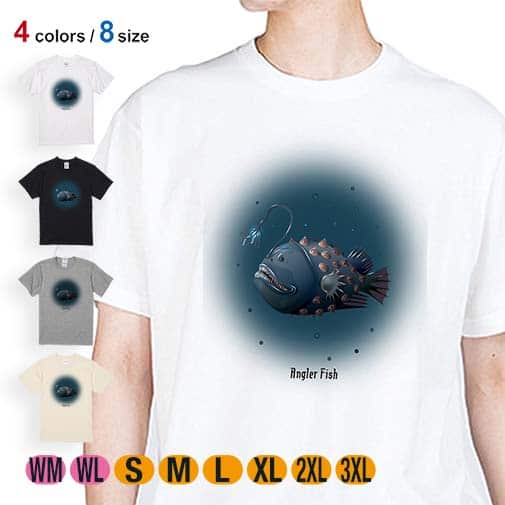 【Tシャツ】アンコウ anglerfish 5.6oz Cotton:100%