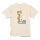 【Tシャツ】釣りガール　イラスト 5.6oz Cotton:100%