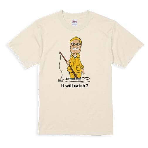 【Tシャツ】釣れるかな? 5.6oz Cotton:100%