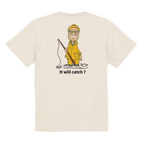 【Tシャツ】釣れるかな? 5.6oz Cotton:100%