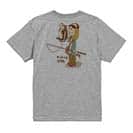 【Tシャツ】釣りガール　イラスト　ブラックバス 5.6oz Cotton:100%