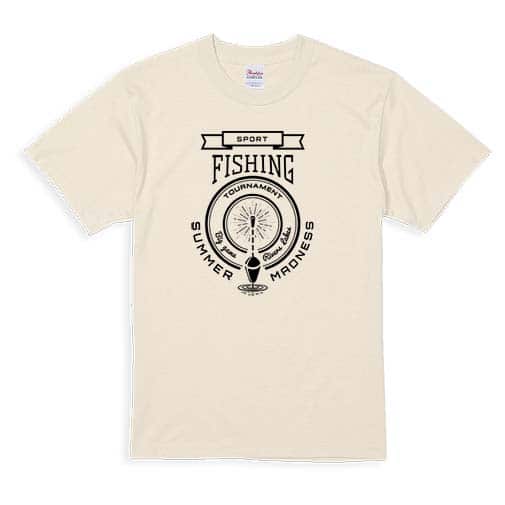 【Tシャツ】釣りエンブレム 5.6oz Cotton:100%