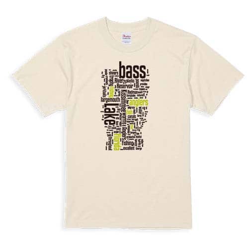 【Tシャツ】bass Text-Design 5.6oz Cotton:100%