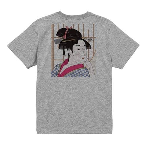 【Tシャツ】浮世絵　江戸美人1 5.6oz Cotton:100%