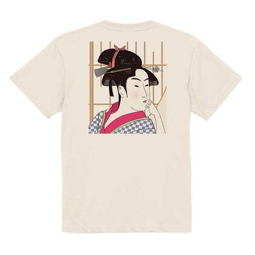 【Tシャツ】浮世絵　江戸美人1 5.6oz Cotton:100%