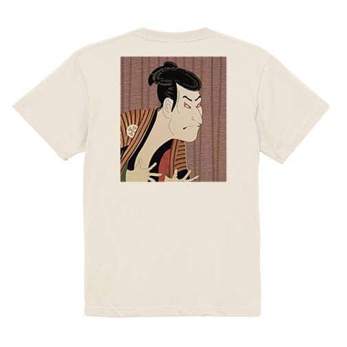 【Tシャツ】東洲斎写楽　 三世大谷鬼次の奴江戸兵衛のイラスト 5.6oz Cotton:100%