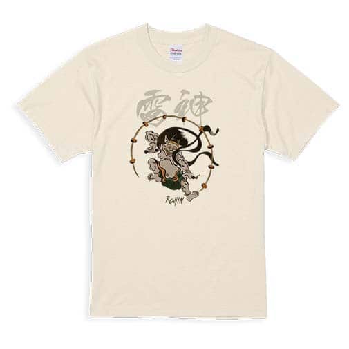 【Tシャツ】浮世絵　雷神 5.6oz Cotton:100%