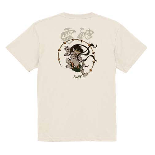 【Tシャツ】浮世絵　雷神 5.6oz Cotton:100%