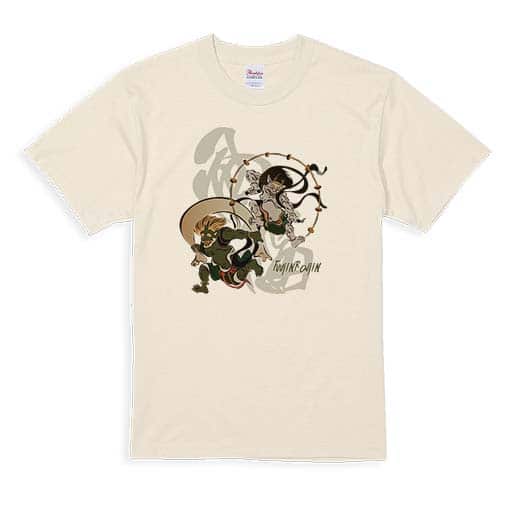 【Tシャツ】浮世絵　風神雷神 5.6oz Cotton:100%
