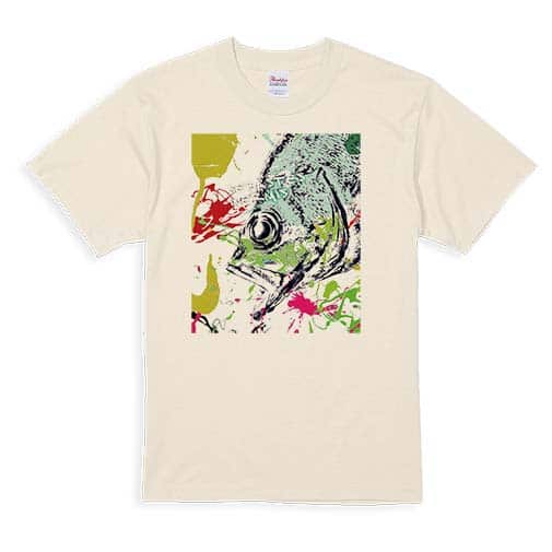 【Tシャツ】メバル　ペンキペイント 5.6oz Cotton:100%