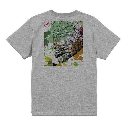 【Tシャツ】ヒラメ　ペンキペイント 5.6oz Cotton:100%