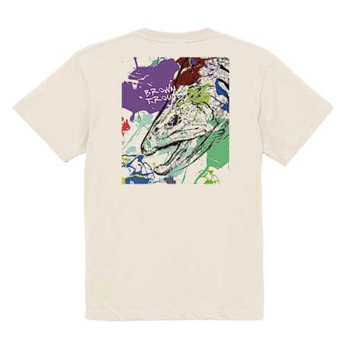 【Tシャツ】ブラウントラウト　ペンキペイント 5.6oz Cotton:100%
