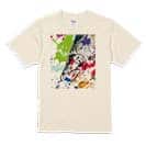 【Tシャツ】サケ　ペンキペイント 5.6oz Cotton:100%