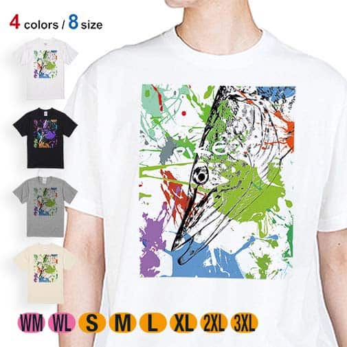 【Tシャツ】パイク　ペンキペイント 5.6oz Cotton:100%