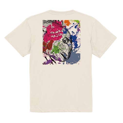 【Tシャツ】マダイ　ペンキペイント 5.6oz Cotton:100%