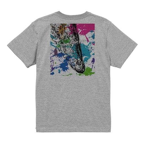 【Tシャツ】ライギョ　ペンキペイント 5.6oz Cotton:100%