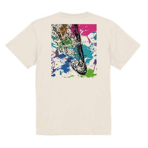 【Tシャツ】ライギョ　ペンキペイント 5.6oz Cotton:100%