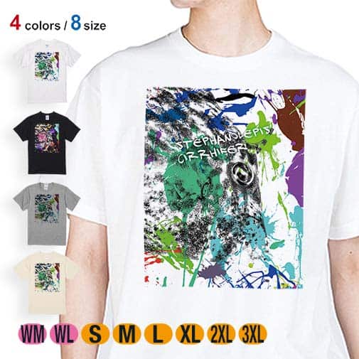 【Tシャツ】カワハギ ペンキペイント 5.6oz Cotton:100%