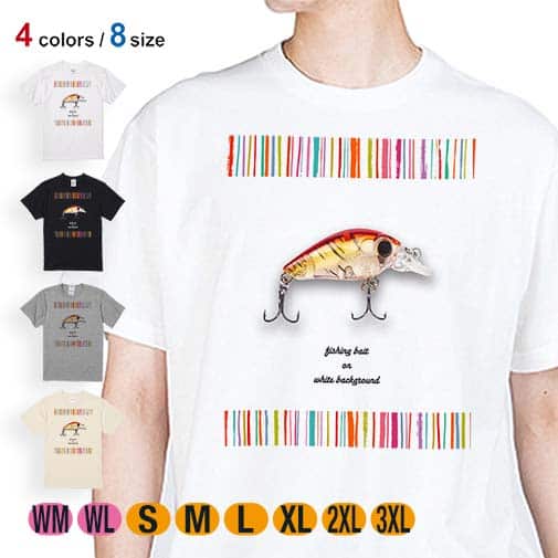 【Tシャツ】おしゃれなミニルアー　レッド 5.6oz Cotton:100%