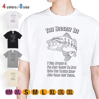 【Tシャツ】釣具店に行くための大嘘 5.6oz Cotton:100%