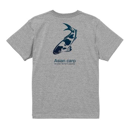 【Tシャツ】錦鯉(アジアン　カープ)　ホワイト 5.6oz Cotton:100%