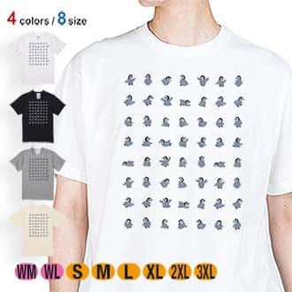 【Tシャツ】かわいいペンギンのシームレスパターン 5.6oz Cotton:100%