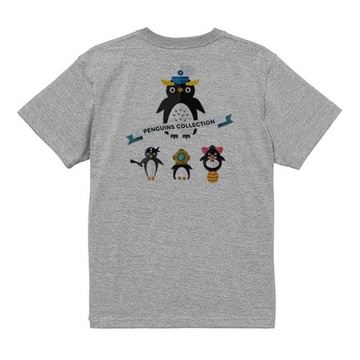 【Tシャツ】コミカルなペンギンたち 5.6oz Cotton:100%
