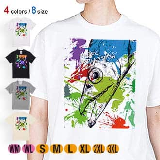 【Tシャツ】タチウオ　ペンキペイント 5.6oz Cotton:100%