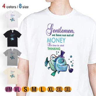 【Tシャツ】ジェントルマンなら常に考えろ! 5.6oz Cotton:100%