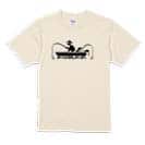 【Tシャツ】【釣りざんまい】愛犬と釣りを楽しむアングラー 5.6oz Cotton:100%
