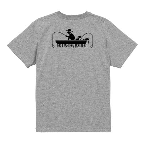 【Tシャツ】【釣りざんまい】愛犬と釣りを楽しむアングラー 5.6oz Cotton:100%