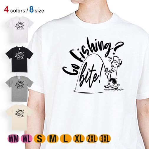【Tシャツ】【釣りざんまい】ゴーゴーフィッシング! 5.6oz Cotton:100%