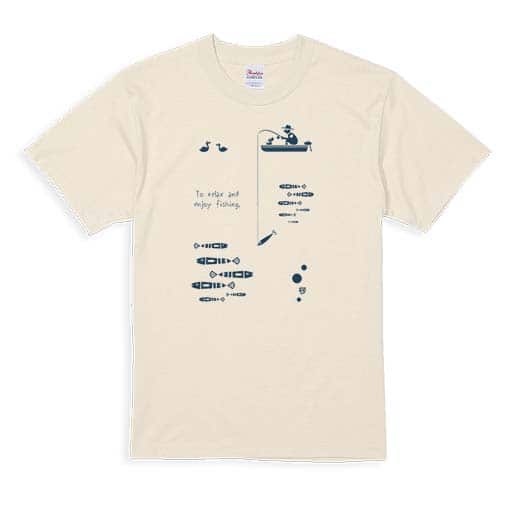 【Tシャツ】【釣りざんまい】のんびりと釣りを楽しむ 5.6oz Cotton:100%
