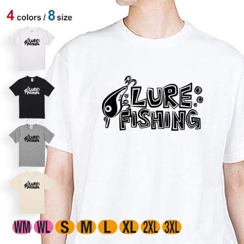 【Tシャツ】【釣りざんまい】ルアーフィッシング(lure fishing) 5.6oz Cotton:100%