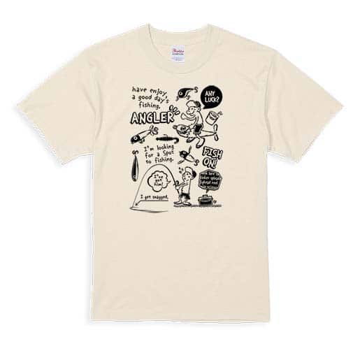【Tシャツ】【釣りざんまい】釣りに行きませんか? 5.6oz Cotton:100%
