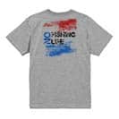 【Tシャツ】No Fishing No Life レッド&ブルー 5.6oz Cotton:100%