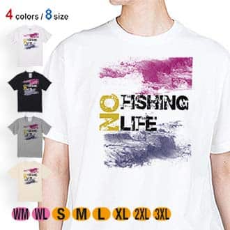 【Tシャツ】No Fishing No Life クラシック 5.6oz Cotton:100%