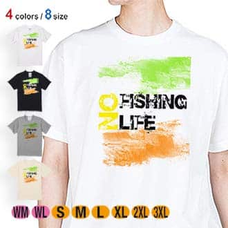 【Tシャツ】No Fishing No Life ビタミン 5.6oz Cotton:100%