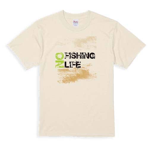 【Tシャツ】No Fishing No Life ナチュラル 5.6oz Cotton:100%