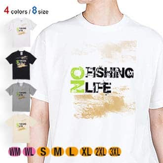 【Tシャツ】No Fishing No Life ナチュラル 5.6oz Cotton:100%